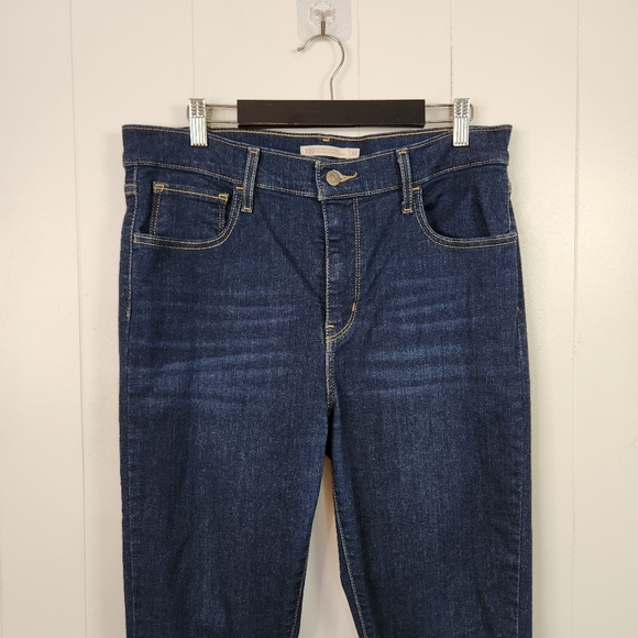 Levis 720 High Rise Super Skinny Jeans Dark Wash Stretchy Denim Womens Size 32 - Picture 4 of 12